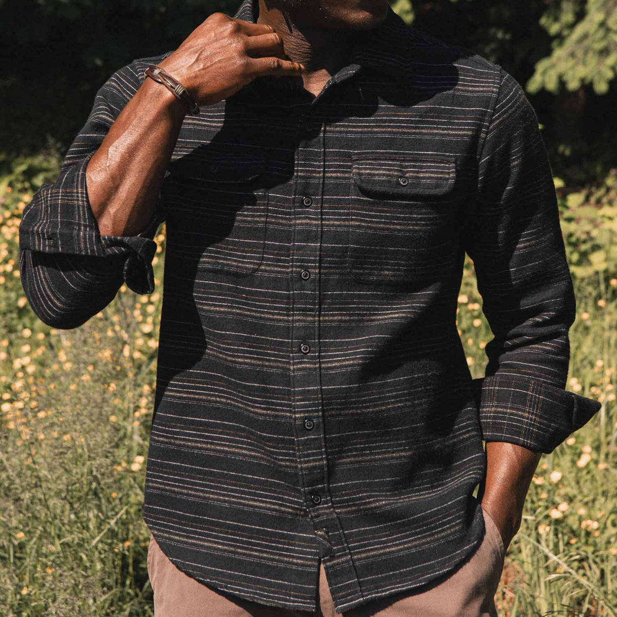 Cole Slim Shirt / Raven Stripe