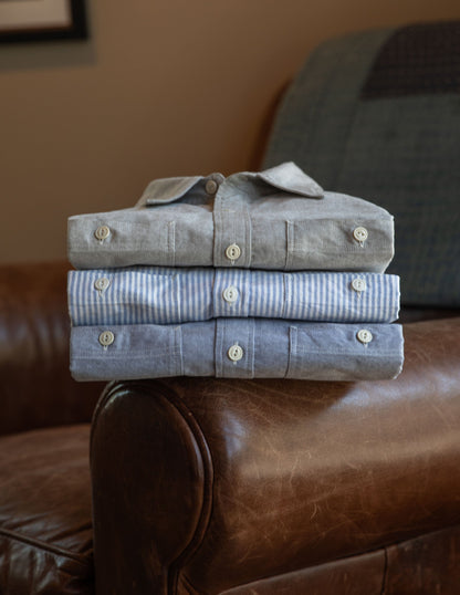 Rivay Bridges Oxford Workshirt in Navy