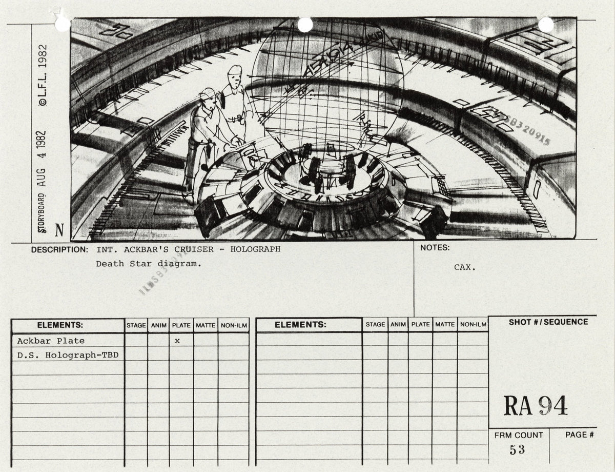 Star Wars: Return of the Jedi - VFX Storyboard: Rebel Attack 94