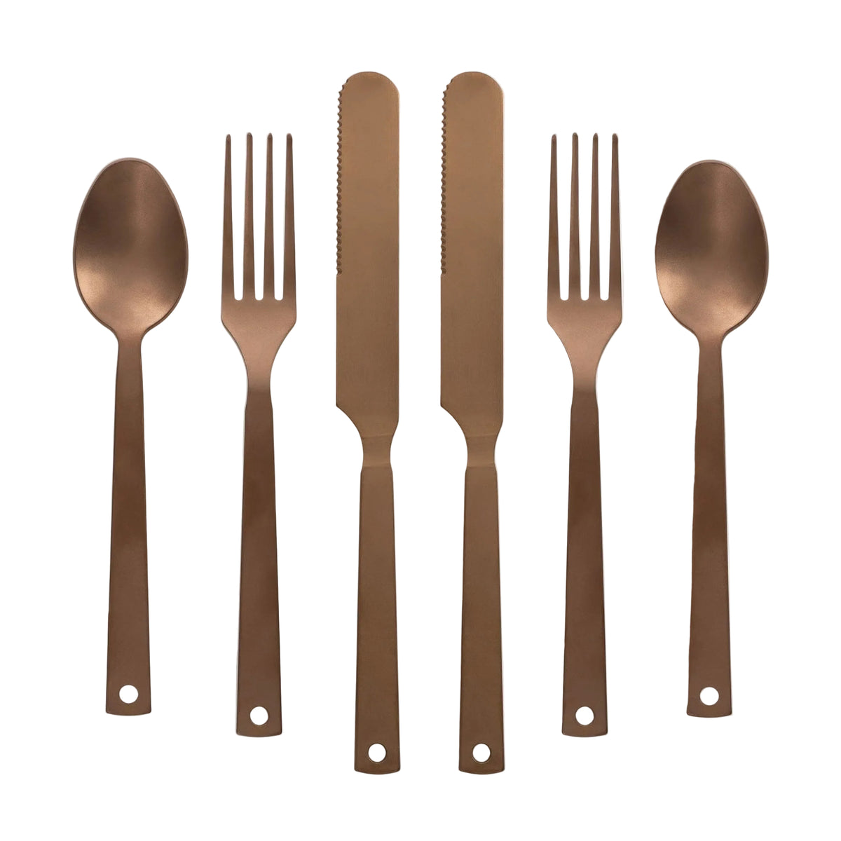 BareBones Flatware Set Copper