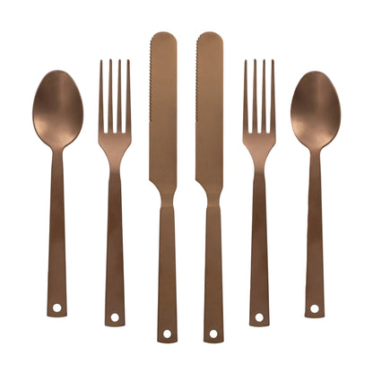 BareBones Flatware Set Copper