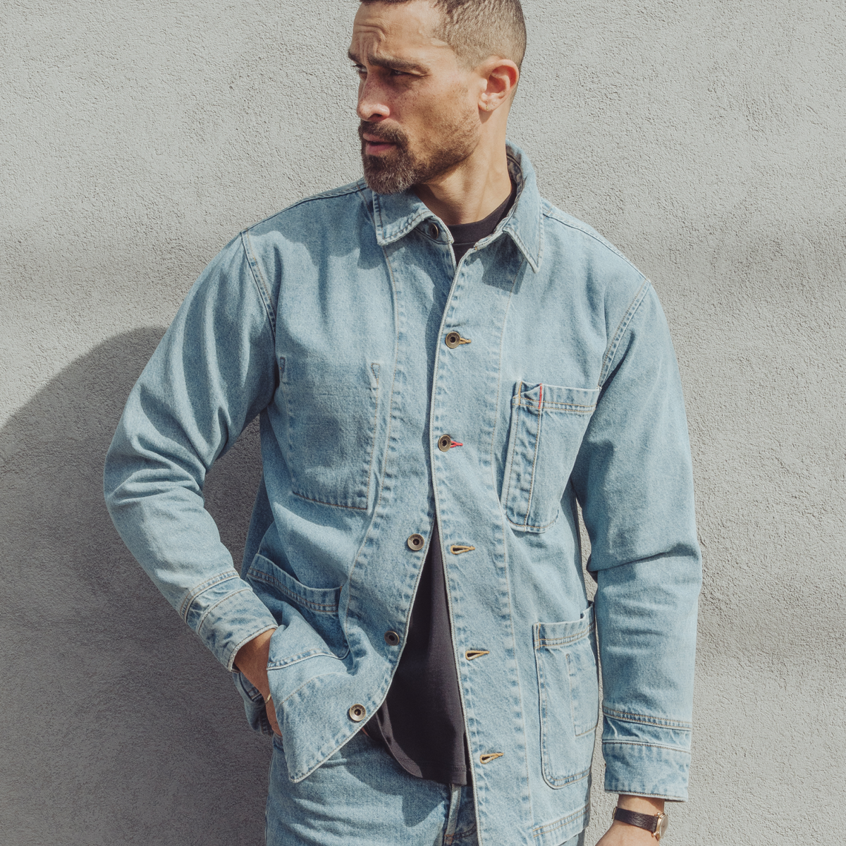 Imperfects Cunningham Coat in Primo Denim