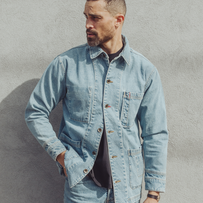 Imperfects Cunningham Coat in Primo Denim