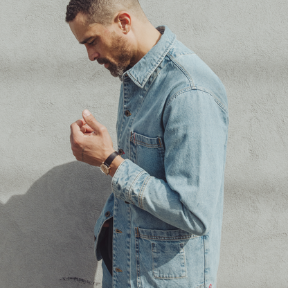 Imperfects Cunningham Coat in Primo Denim