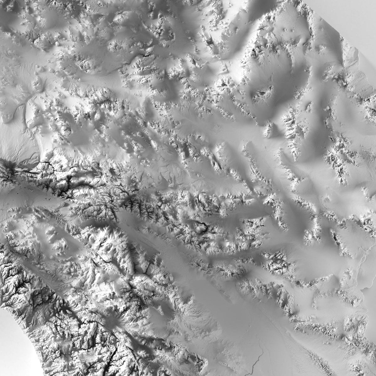 California Elevation Map