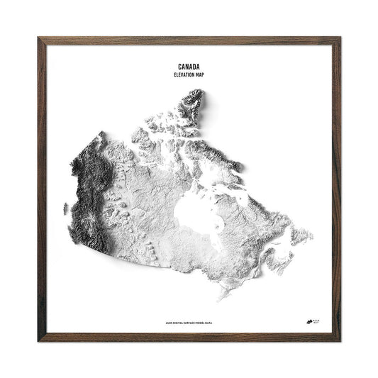 Canada Elevation Map No Frame