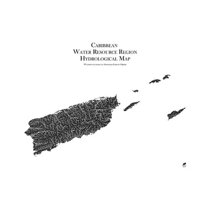Caribbean Regional Hydrological Map Black