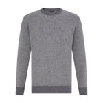 Asher Golf Sero Cashmere Herringbone Crewneck - Heather Grey