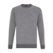 Asher Golf Sero Cashmere Herringbone Crewneck - Heather Grey
