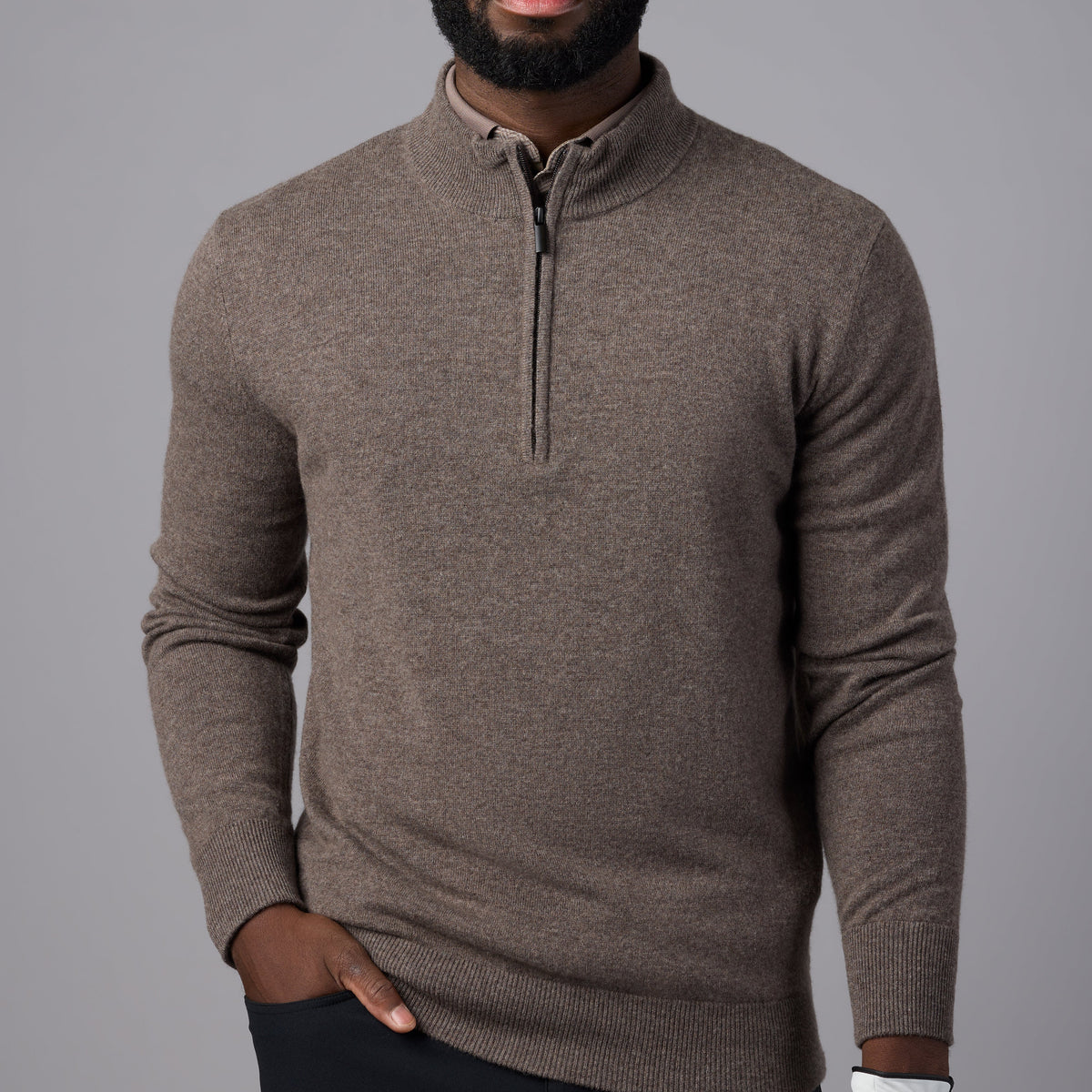 Asher Golf Sero Cashmere Quarter Zip