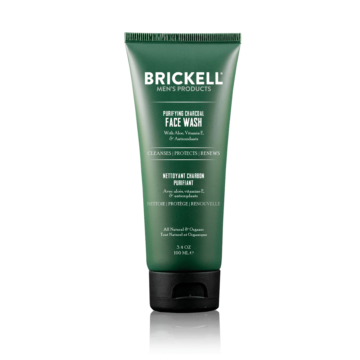Brickell Purifying Charcoal Face Wash 3.4 oz Scented