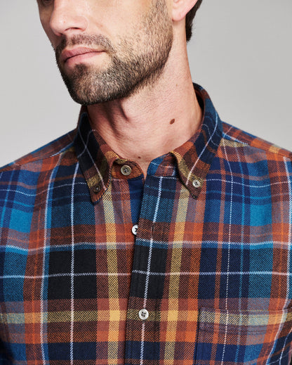 Billy Reid Micro Block Plaid Tuscumbia Shirt
