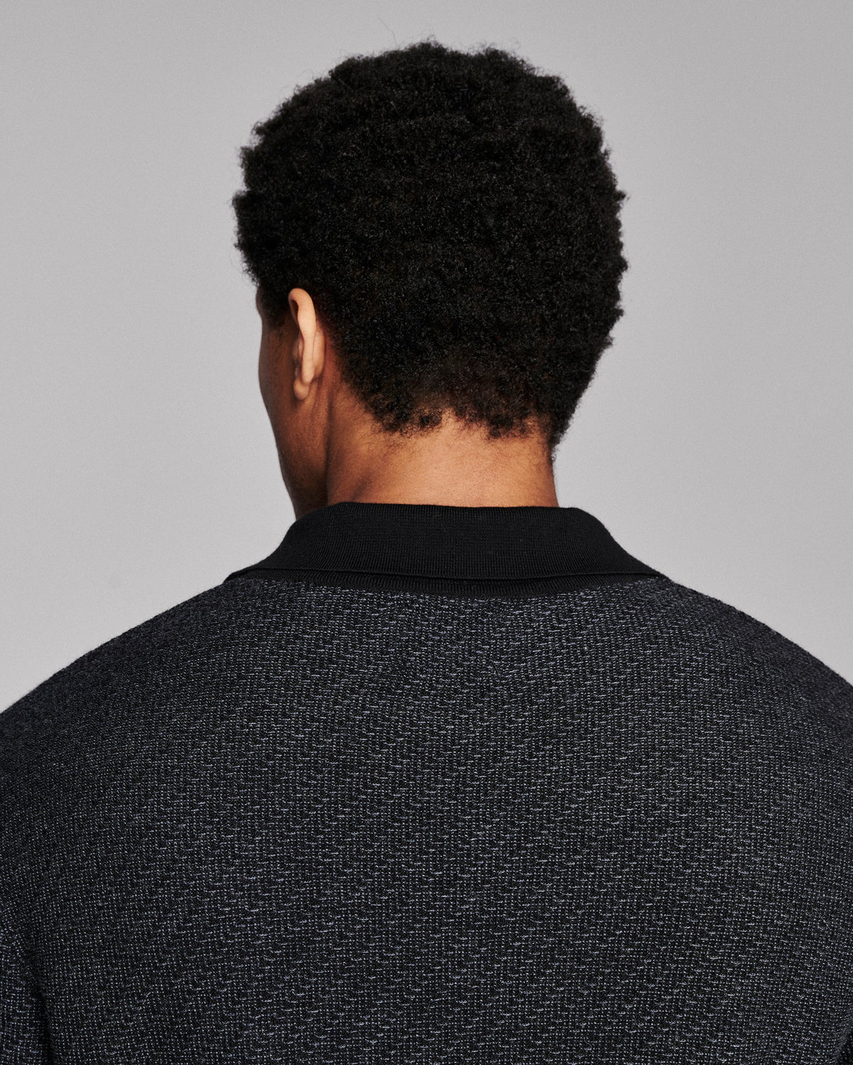 Billy Reid Step Jacquard Sweater Polo