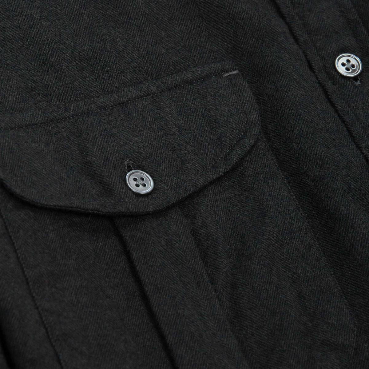 Rivay Cortina Brushed Cotton Camp Shirt in Dark Olive