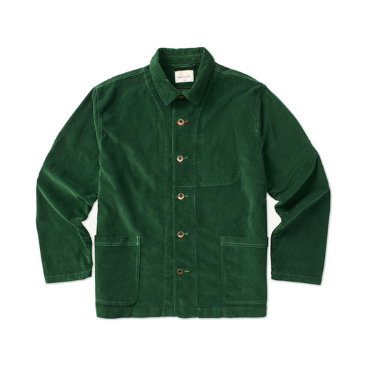 Creators Coat in Stretch Corduroy Irish Racing Green