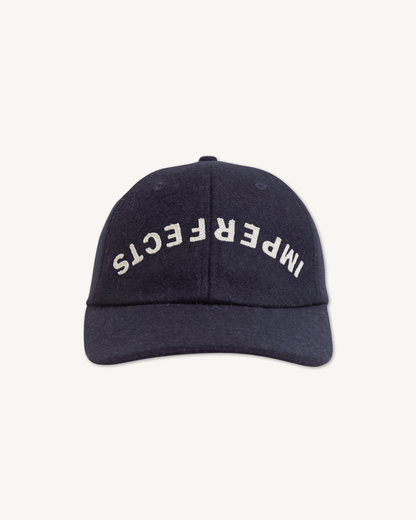 Directors Cap in Winter-blend Wool Dark Navy