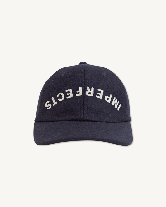 Directors Cap in Winter-blend Wool Dark Navy