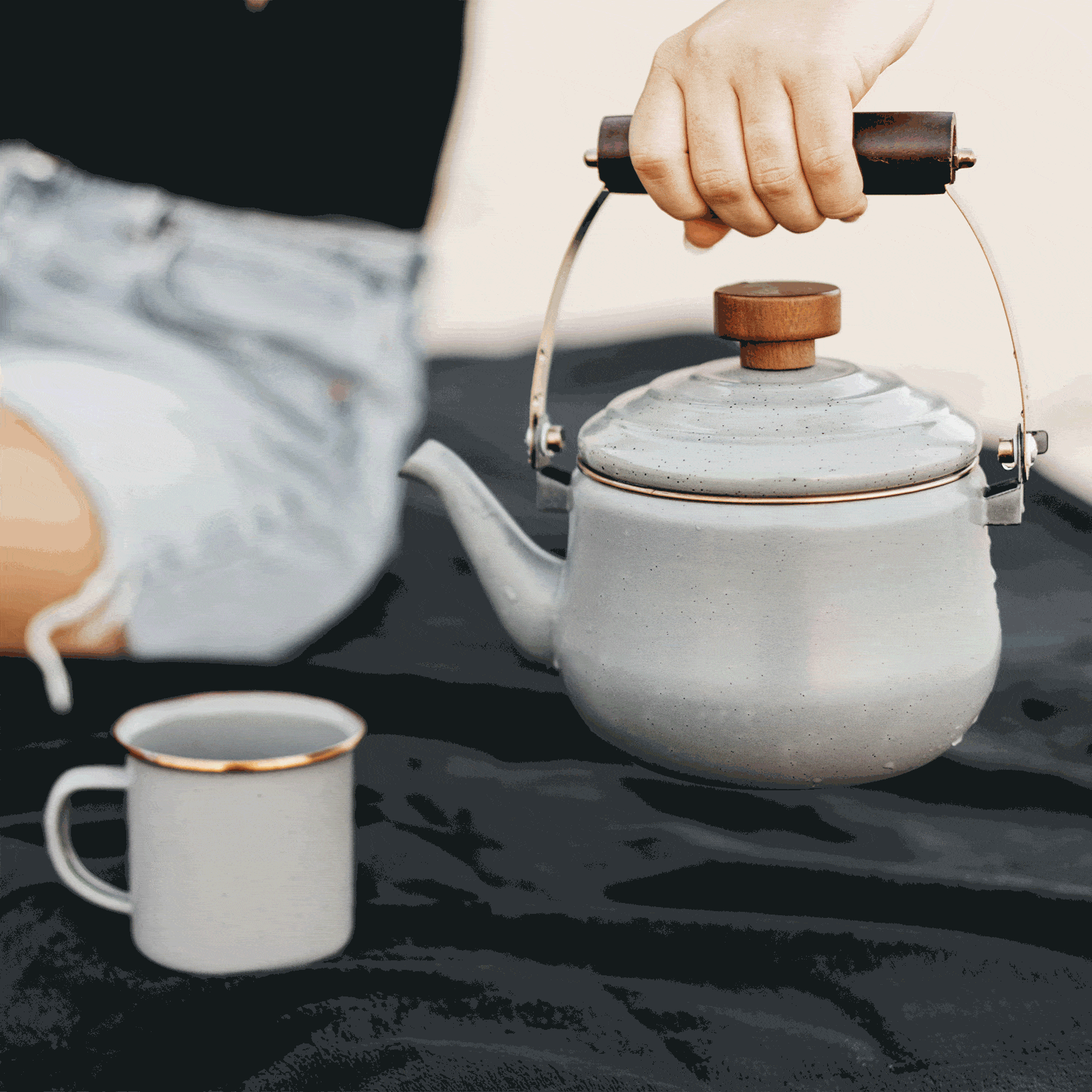 BareBones Enamel Teapot