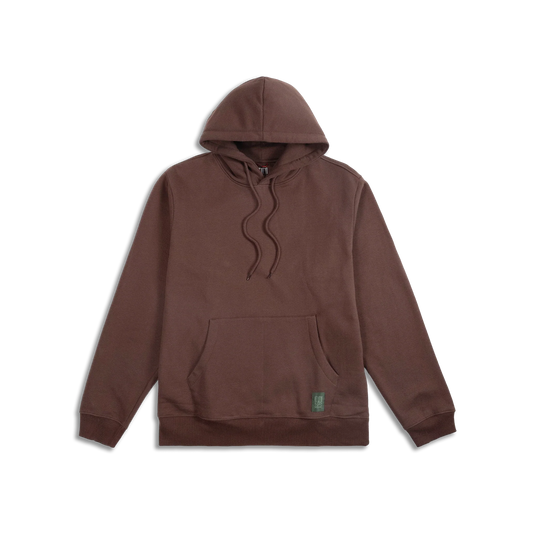 Topo Designs Alpine High Label Hoodie - Dark Brown Dark Brown