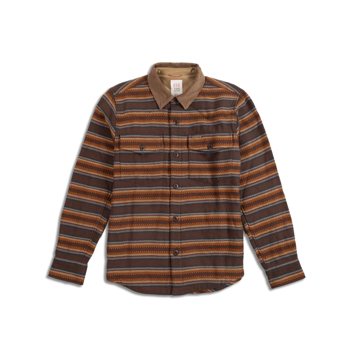 Topo Designs Mountain Shirt Jacket - Dark Brown Stripe Dark Brown Stripe