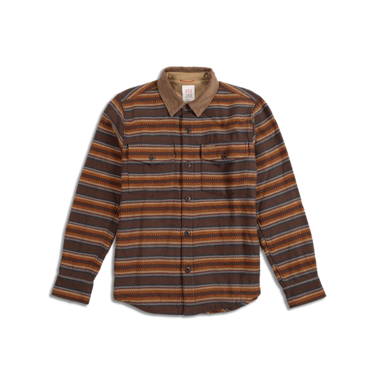Topo Designs Mountain Shirt Jacket - Dark Brown Stripe Dark Brown Stripe