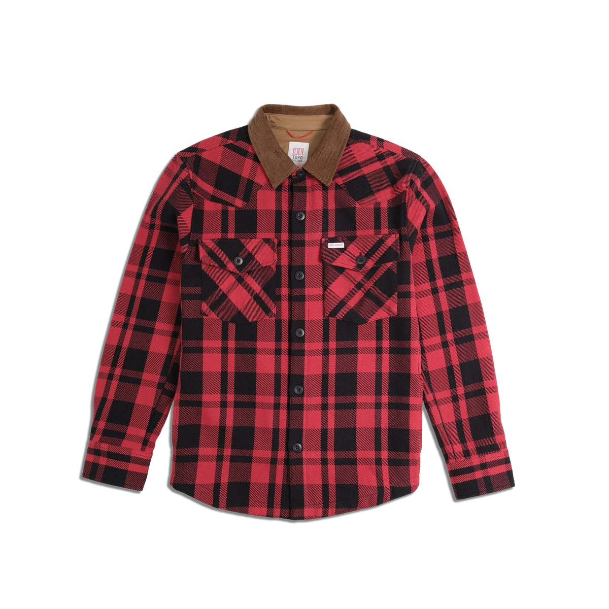 Topo Designs Mountain Shirt Jacket - Garnet Garnet Black Multi