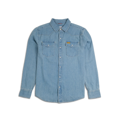 Topo Designs Mountain Shirt Long Sleeve Denim Light Denim