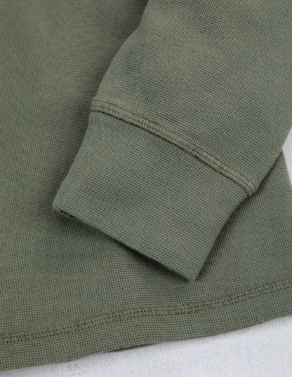 Rivay Gibson Waffle Henley in Field
