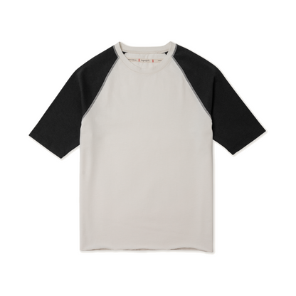 Half Sleeve Tee in Organic Cotton Half & Half