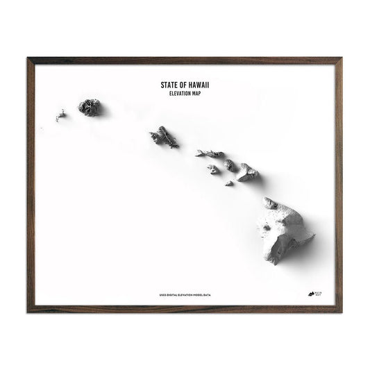 Hawaii Elevation Map Walnut