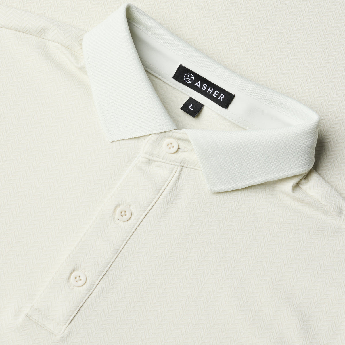 Asher Golf Herringbone Polo