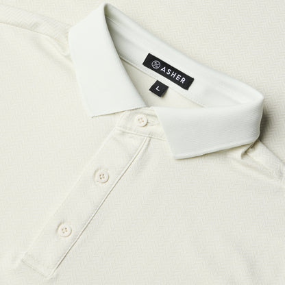 Asher Golf Herringbone Polo