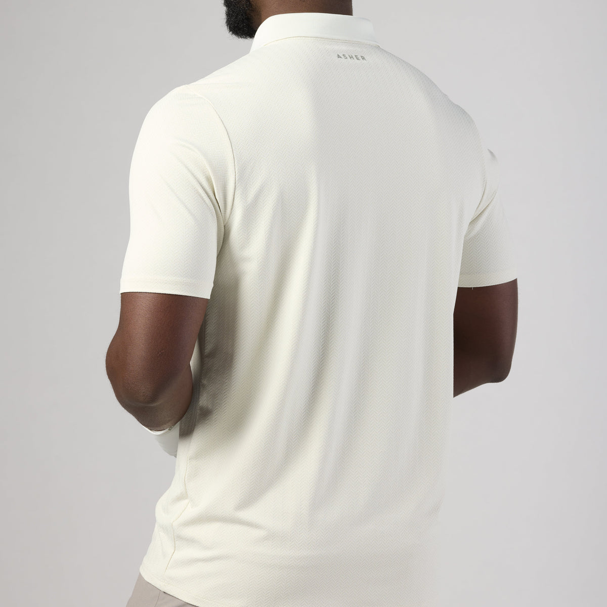 Asher Golf Herringbone Polo