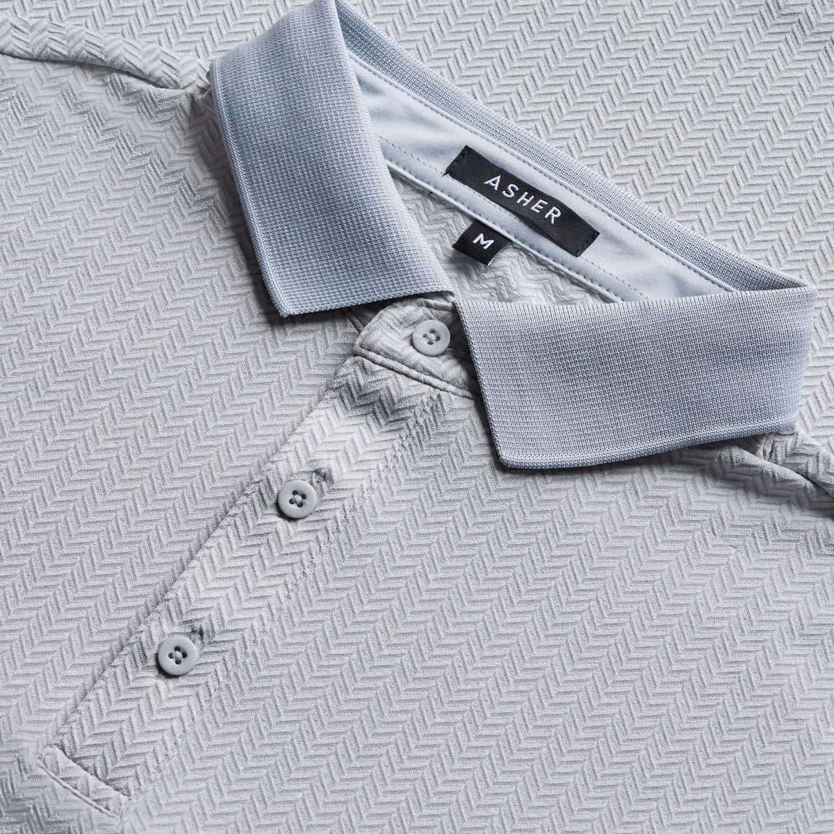 Asher Golf Herringbone Polo