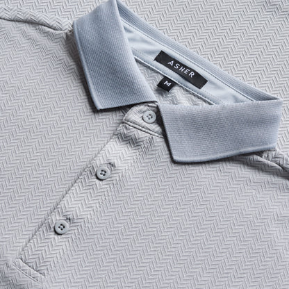 Asher Golf Herringbone Polo