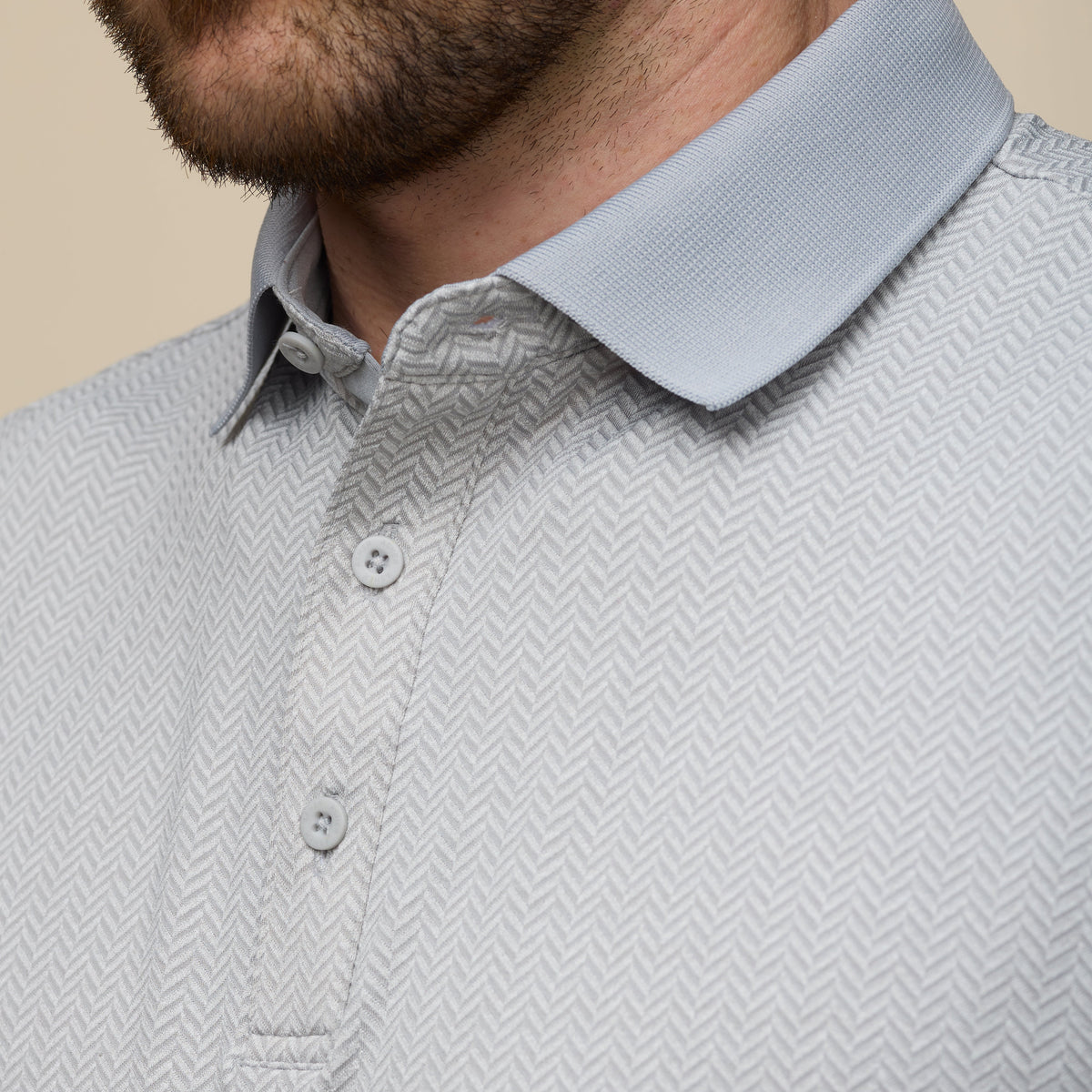 Asher Golf Herringbone Polo
