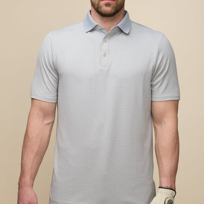 Asher Golf Herringbone Polo