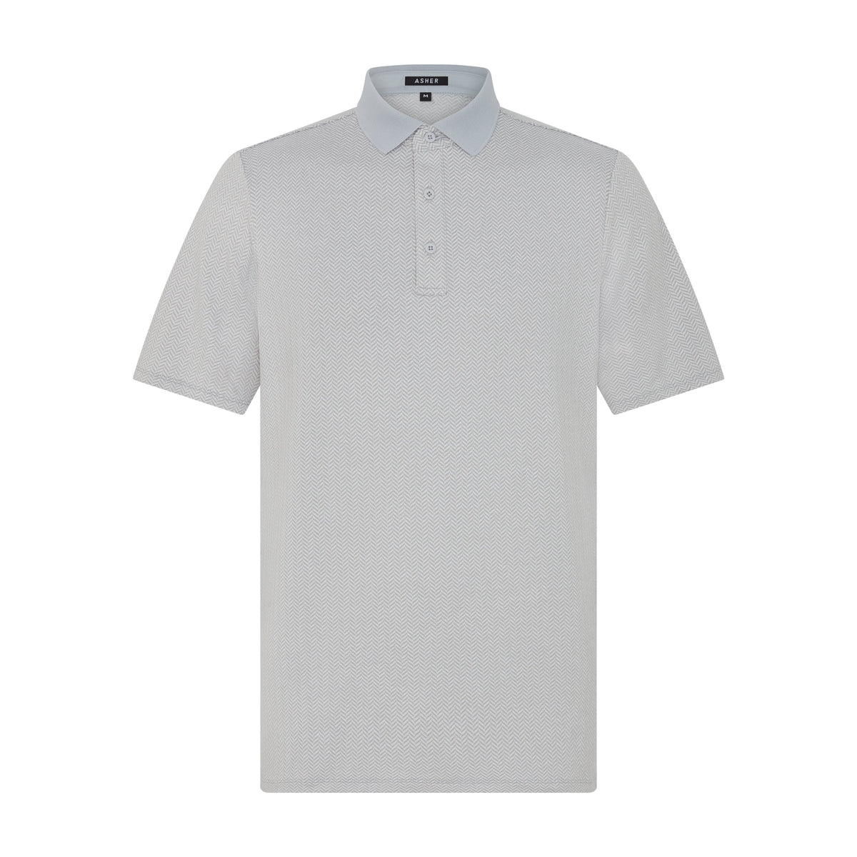 Asher Golf Herringbone Polo Heather