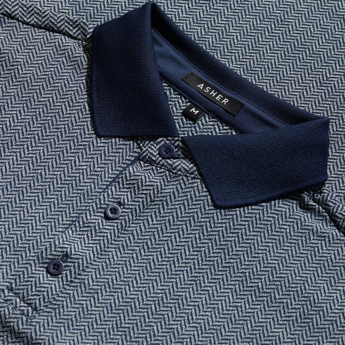 Asher Golf Herringbone Polo