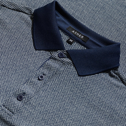 Asher Golf Herringbone Polo