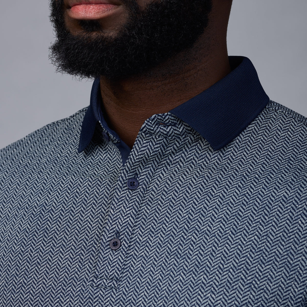 Asher Golf Herringbone Polo
