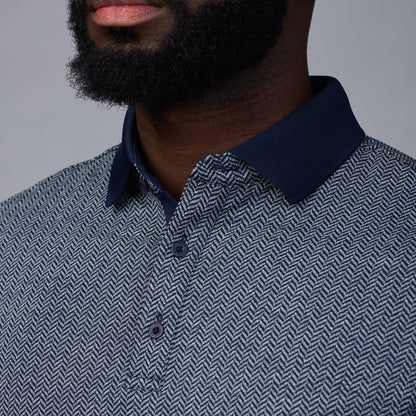 Asher Golf Herringbone Polo