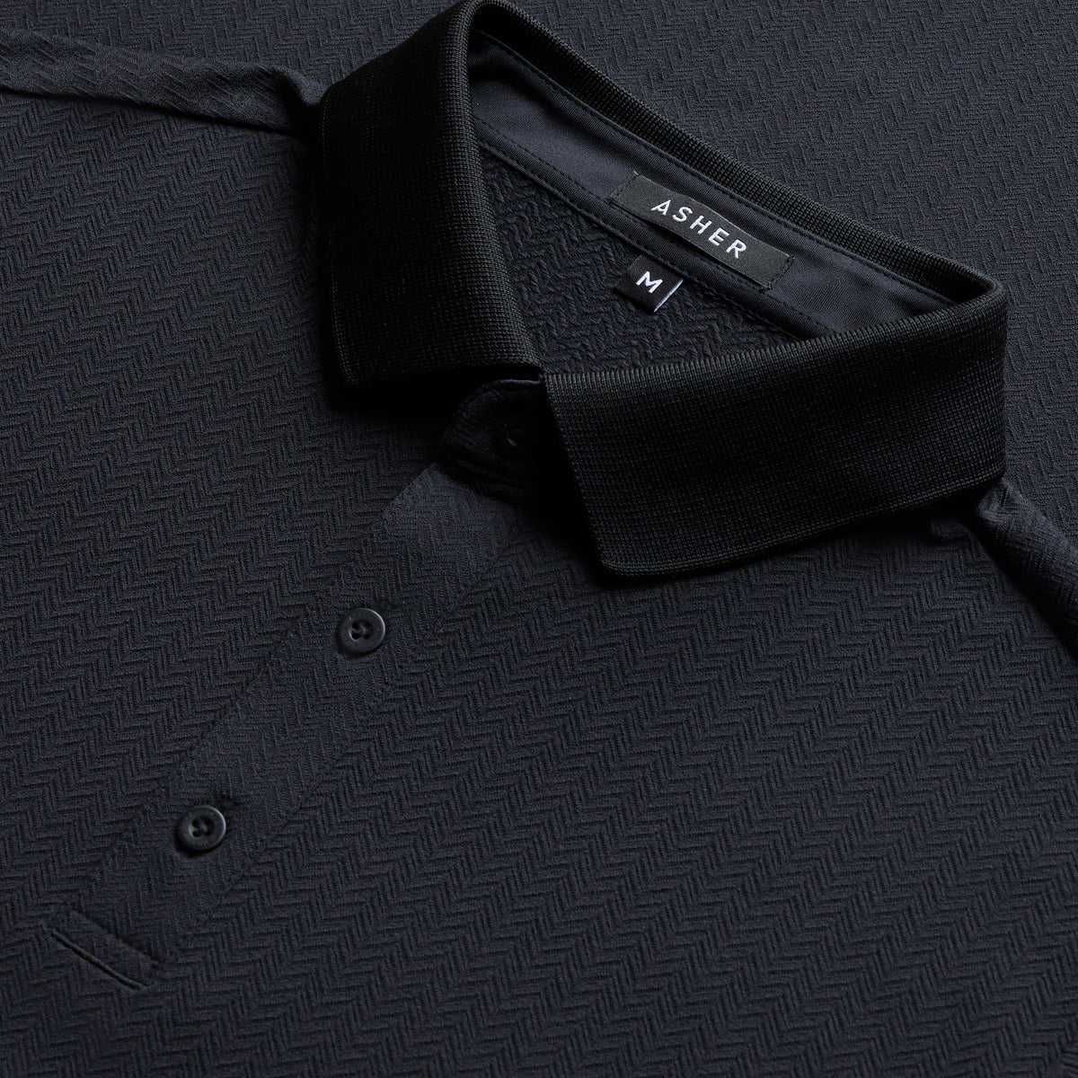Asher Golf Herringbone Polo
