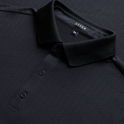 Asher Golf Herringbone Polo