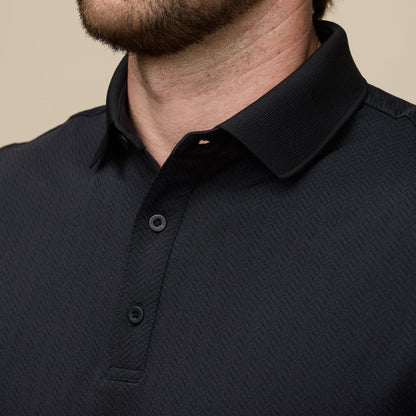 Asher Golf Herringbone Polo