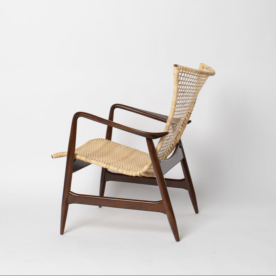 Kofod Larsen Lounge Chair in Cane
