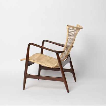 Kofod Larsen Lounge Chair in Cane
