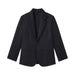 AARON LEVINE COTTON LINEN WORKWEAR SUIT JACKET - NAVY