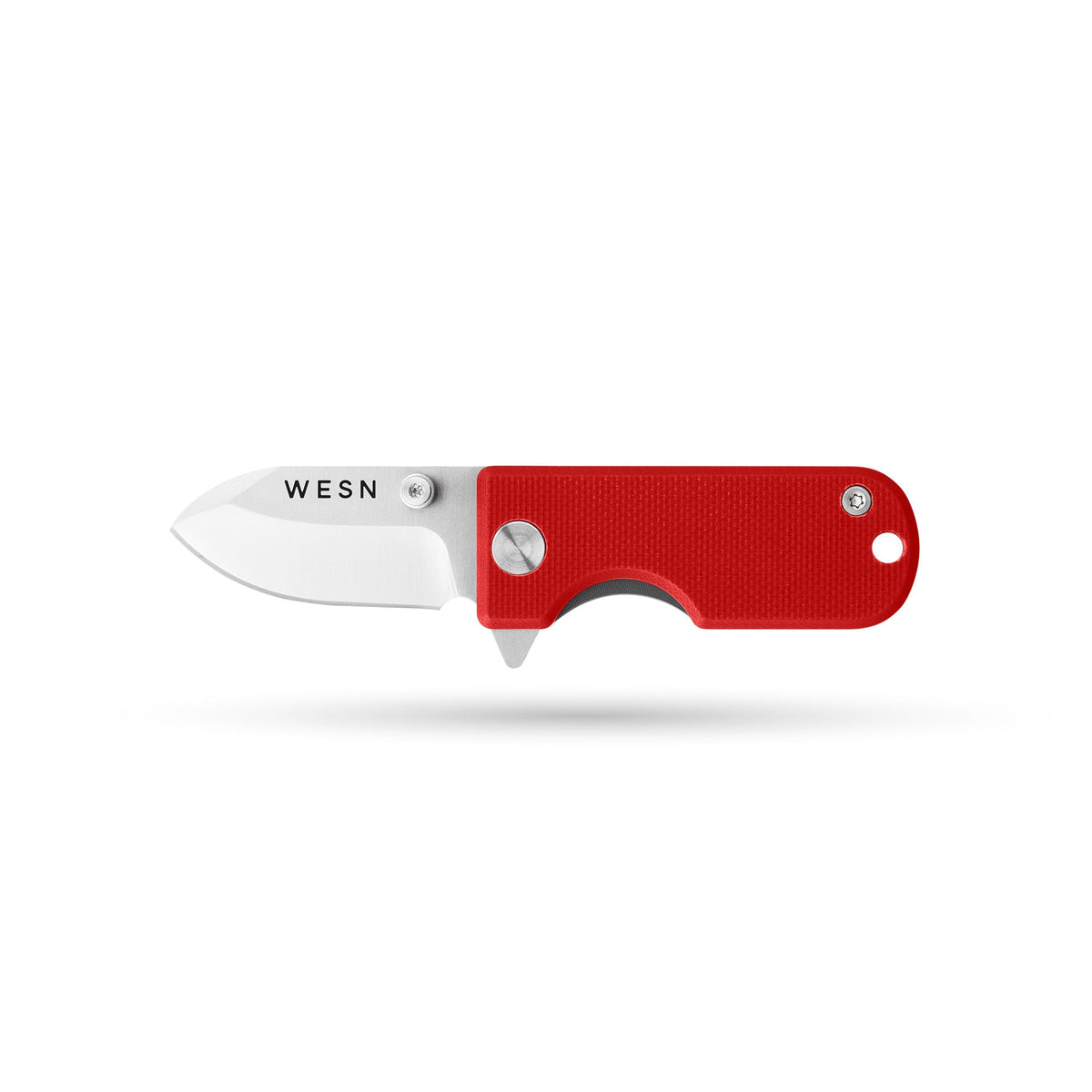 WESN Microblade Keychain Knife Maroon G10 x Titanium