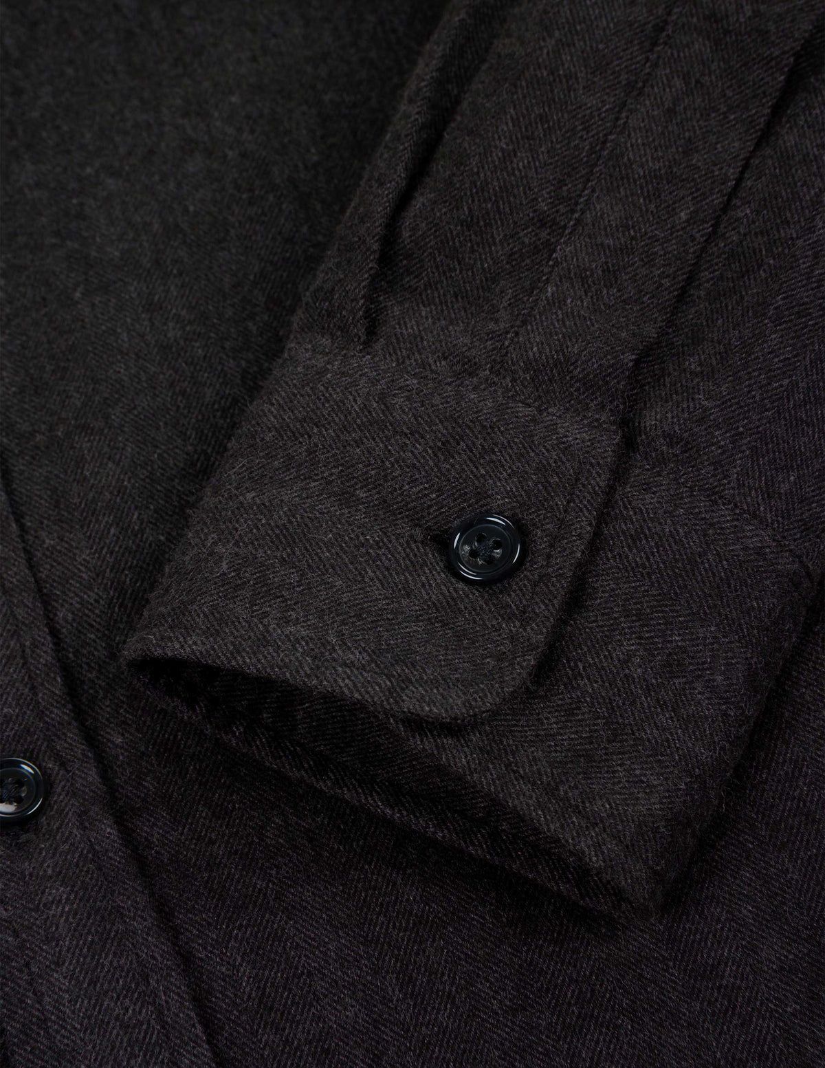 Rivay Miles Brushed Flannel Camp Shirt in Dark Brown